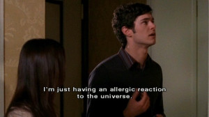 the oc - seth cohen, allergic reaction to the universe
