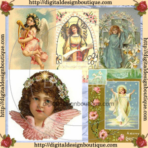 Vintage Victorian Angels Image
