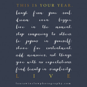 ... New Year Inspirational Print // Memorable Words Monday :: Laura