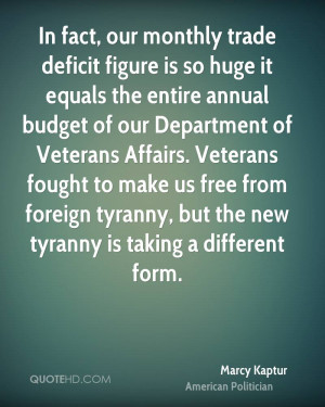 trade deficit figure is so huge it equals the entire annual budget ...