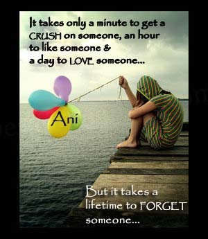 It takes a lifetime to forget someone