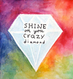 ... on, orange, pink, pink floyd, quote, quotes, shine, white, yellow, you