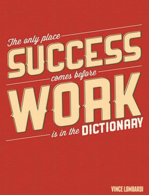 Motivation and Success Typography Picture Quote by Vince Lombardi