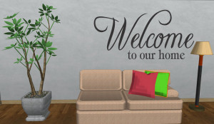 Welcome To Our Home Entry Decor Wall Quote Decal (H50)
