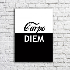 instant download -Carpe diem - inspiring quote -Black and white ...