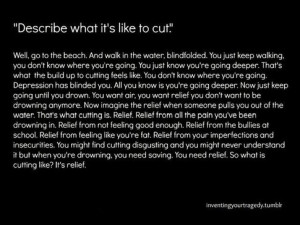 ... cut, the better it feels. This is another way of 