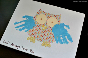 Grandparents Day Handprint Gift Owl Craft #grandparentsday #crafts