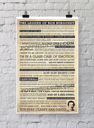 11x17 Anchorman Quote Poster