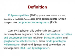 Definition Polyneuropathien (PNP) (Dyck et al. 1993, Mendell et al ...