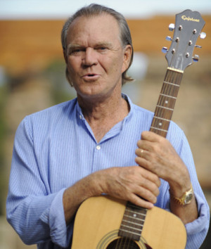 Recording artist Glen Campbell is photographed at his home in Malibu ...