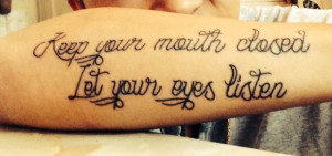 Henry Tung sent us his arm quote tattoo. Thanks Henry :)!