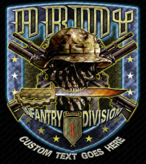 1st Infantry Division with Ranger Tab Shield Shirt