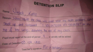 Which Students Got the Funniest Detention Slips?