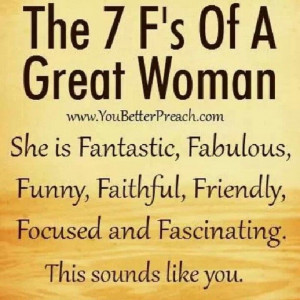 The 7 F's of a Great Woman