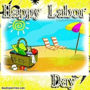 Labor Day Happy Beach Picture