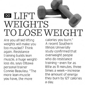Weight lifting to lose weight
