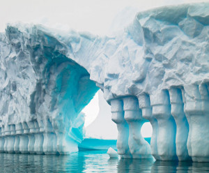 beautiful glacier ice entrance