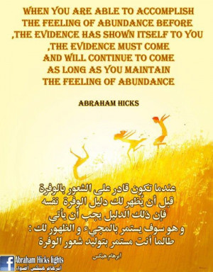 of abundance and then the abundance will come. *Abraham-Hicks Quotes ...