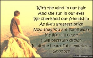 Sad Goodbye Quotes For Family Sweet goodbye quote for