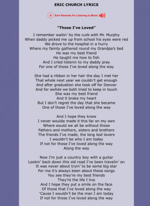 Eric Church Lyrics