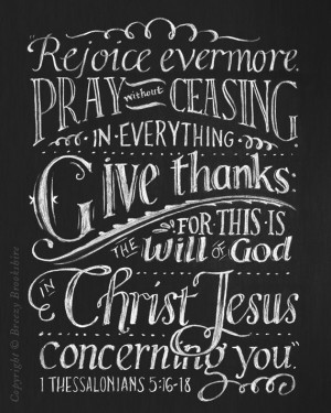 Rejoice Evermore - Chalkboard Art Print Bible Verse - 8x10