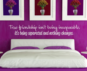 ... Art-Sticker-Quote-Vinyl-Letter-True-Friendship-Being-Inseparable-FR20