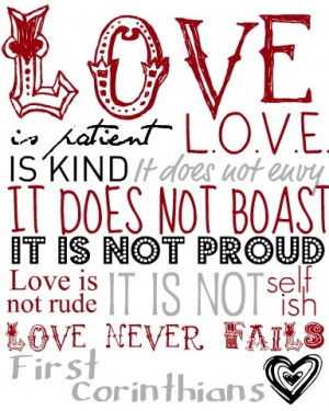 First Corinthians Love Verse Printable