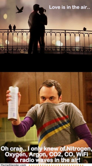 Sheldon Cooper Love is in the air