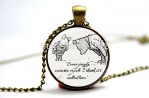 the Pooh quote necklace. inspirational quote. Love quote. classic pooh ...