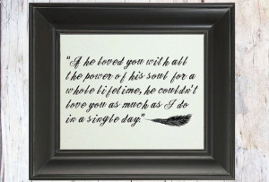 Wuthering Heights: Love Quote // Gifts for her // Unique Valentine's ...