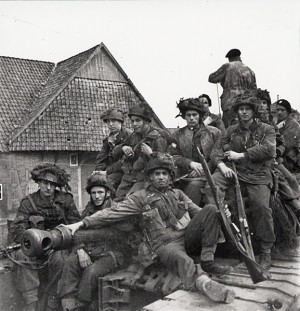 Paratroopers of the 1st Canadian Parachute battalion on a Churchill ...
