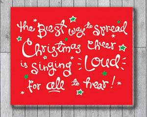 Christmas Ch eer - Red / White / Green - Buddy the Elf Movie Quote ...