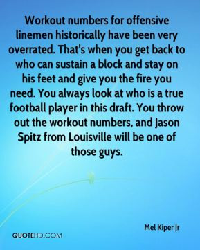 Mel Kiper Jr - Workout numbers for offensive linemen historically have ...