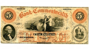 The Bank of the Commonwealth, Richmond, VA, January 26, 1861