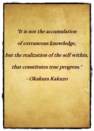 It is not the accumulation of extraneous knowledge, but the ...