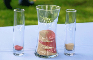 Unity Sand Ceremony. love the colors