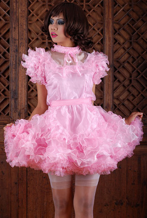 ... and is also edged in sweet lace trixie sissy dress trixie sissy dress