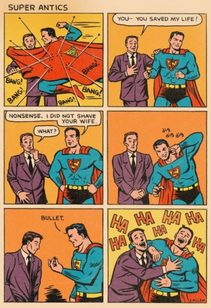 Funny Shave Your Wife Superman Comic