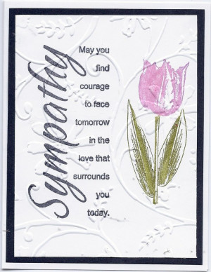 Another sympathy card for Aunt Chris