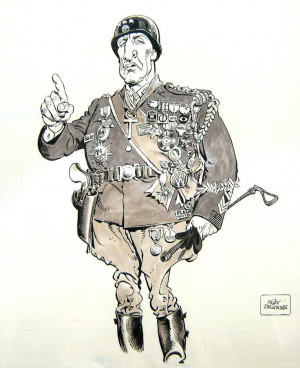 George C. Scott as General George Patton by Mort Drucker, caricature ...