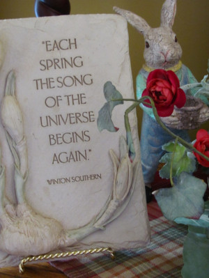 Each Spring the song of the universe begins again---