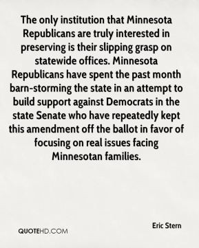 Eric Stern - The only institution that Minnesota Republicans are truly ...