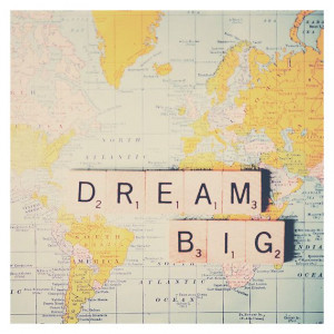 dream big map color photo print - whimsical fine art still life ...