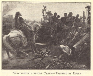 Vercingetorix (ca. 82-46 BCE) of Gaul (France) before Caesar. Painting ...