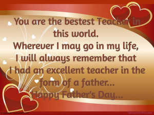 You are the bestest Teacher in this world....