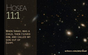 Bible Quote Hosea 11:1 Inspirational Hubble Space Telescope Image