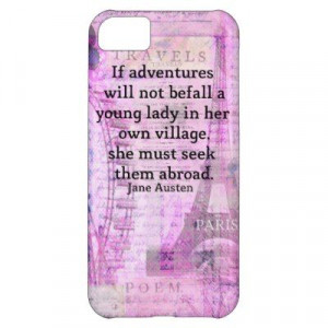 Jane Austen cute travel quote with art iPhone 5C Covers