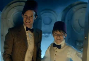 The Eleventh Doctor and Kazran sport fezzes. ( TV : A Christmas Carol ...