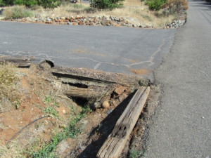 ... photo above shows the outlet (downhill side) of the culvert. There