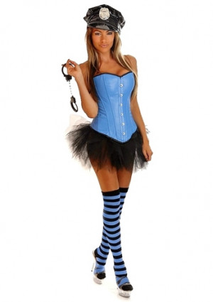Girl Cop Halloween Costumes Pin-up cop womens costume